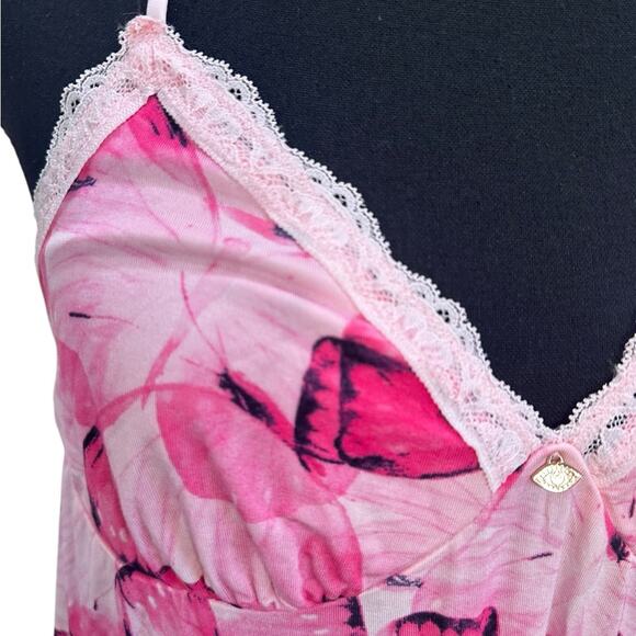 NWT Pink Butterfly Slip Nightgown - Picture 2 of 6